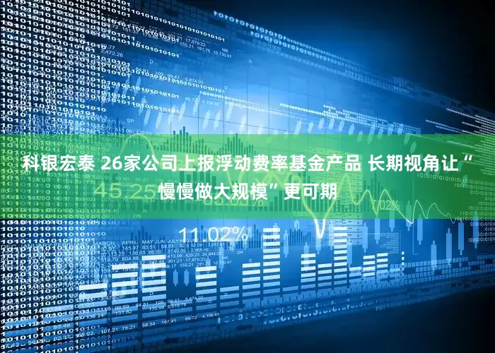 科银宏泰 26家公司上报浮动费率基金产品 长期视角让“慢慢做大规模”更可期